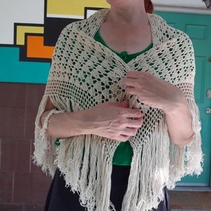 Crocheted Triangle Shawl